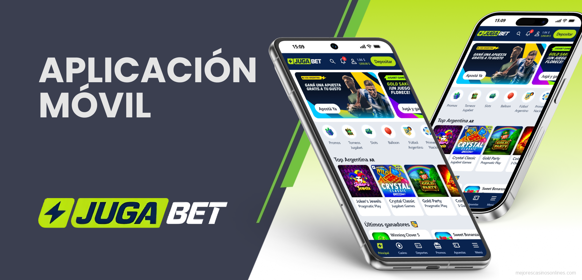 Plataforma adaptada para dispositivos móviles de JugaBet Argentina